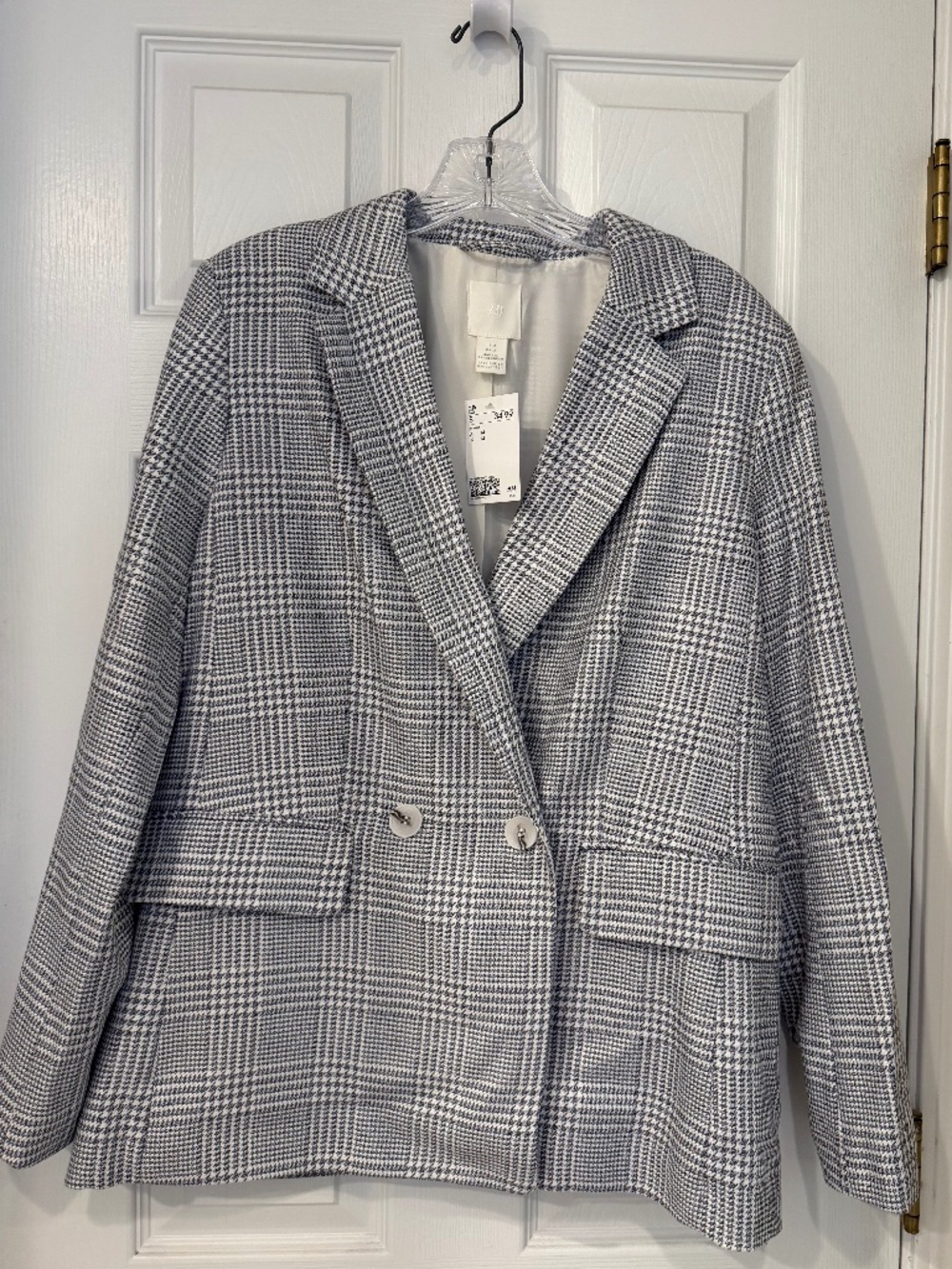 H&M Greyish/Blue and White Suit Jacket with Tag Still On!!